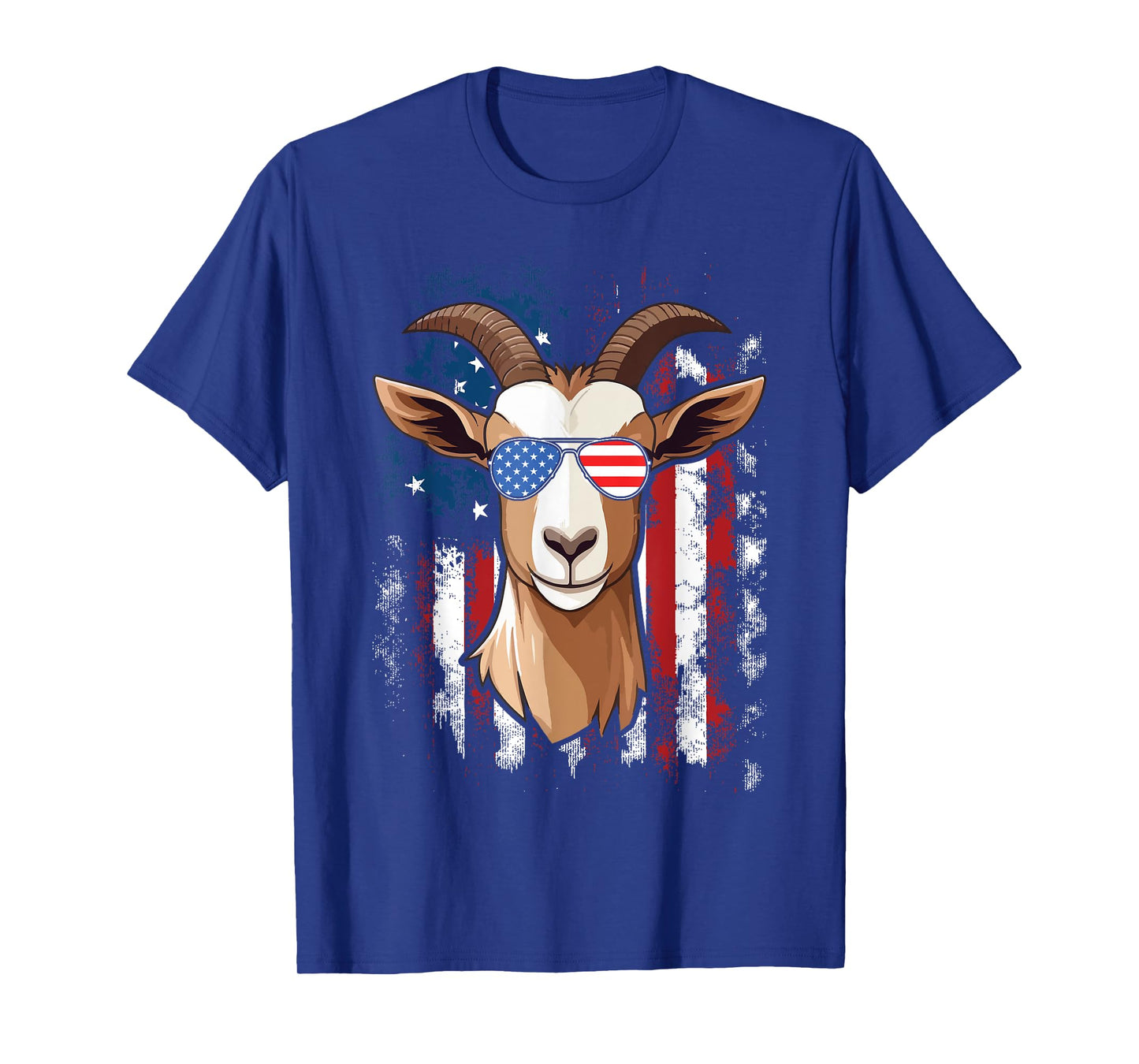 4th of July Patriotic Goat USA American Flag Goat Lover T-Shirt