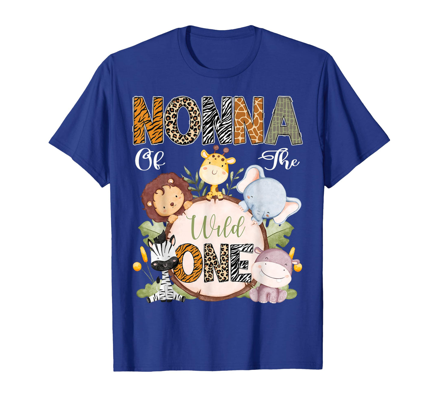Nonna Of The Wild One 1St Birthday Safari Woodland T-Shirt