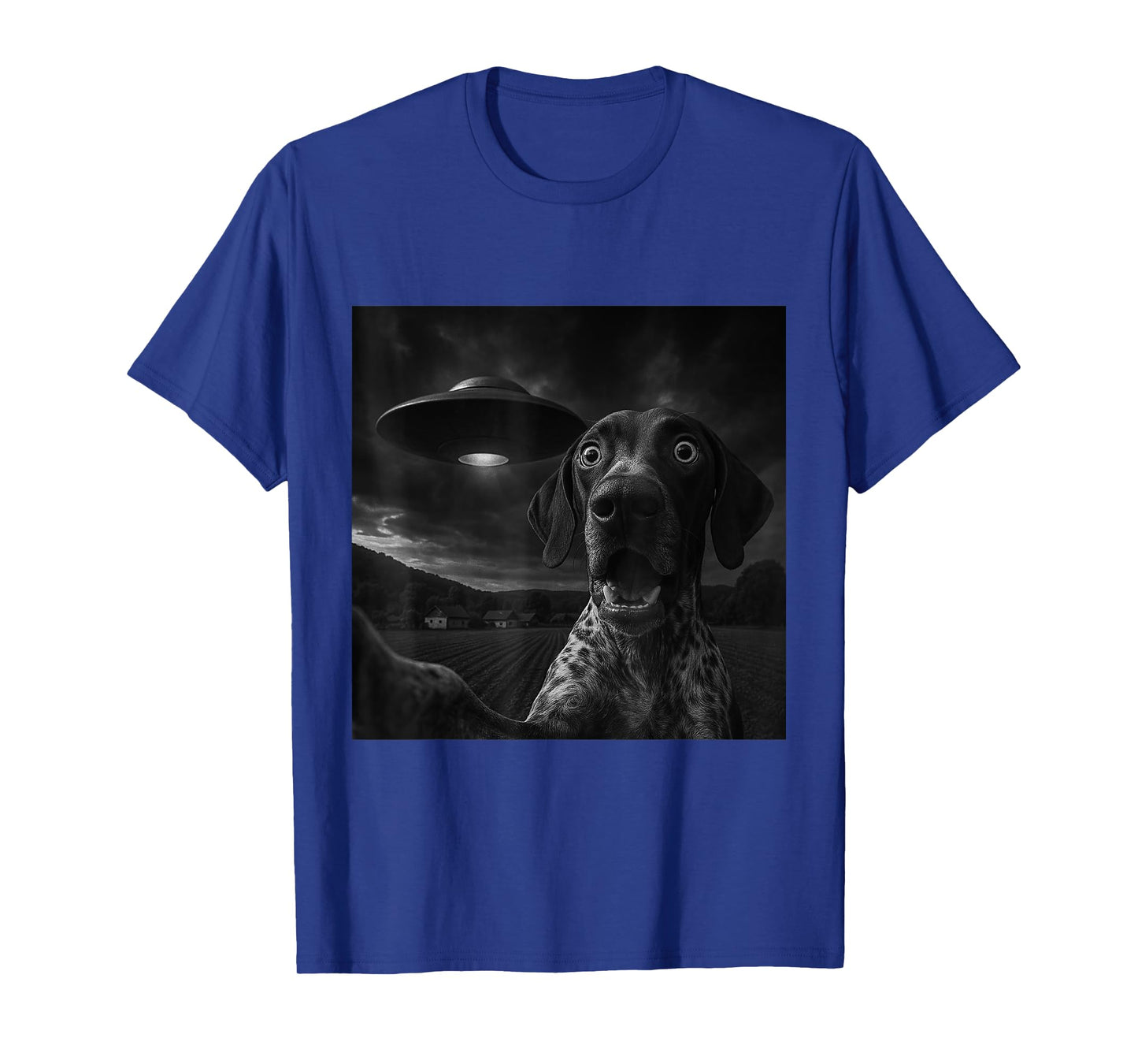 German Shorthaired Pointer UFO Encounters Selfie T-Shirt