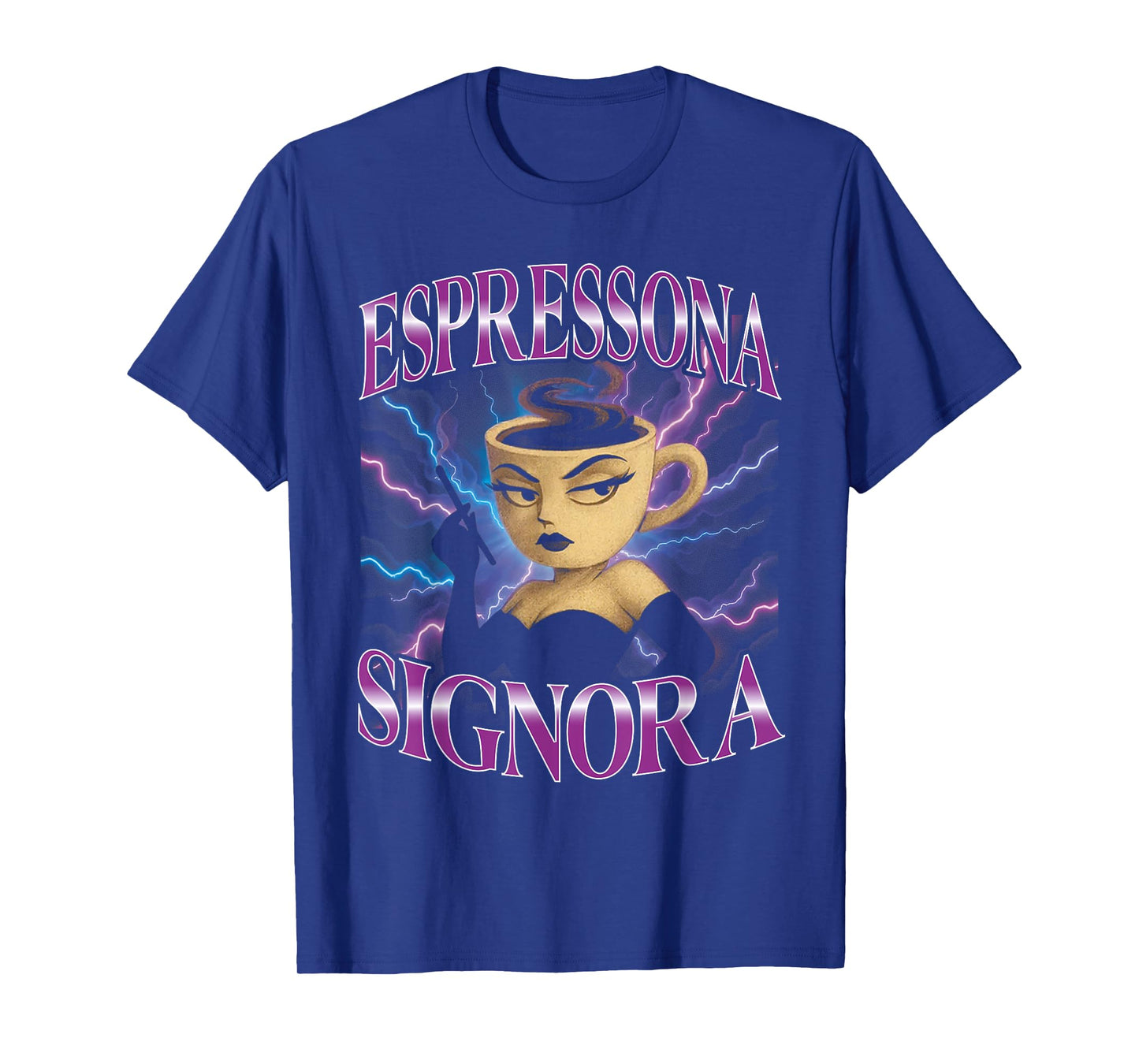 Surreal Italian Brainrot Meme Espressona Signora Funny T-Shirt