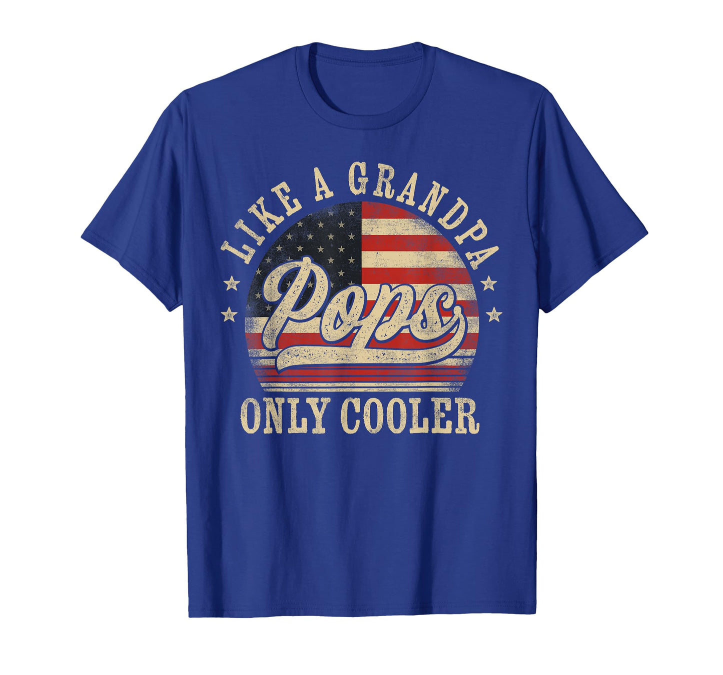Pops Like a Grandpa Only Cooler Pops Father's Day T-Shirt