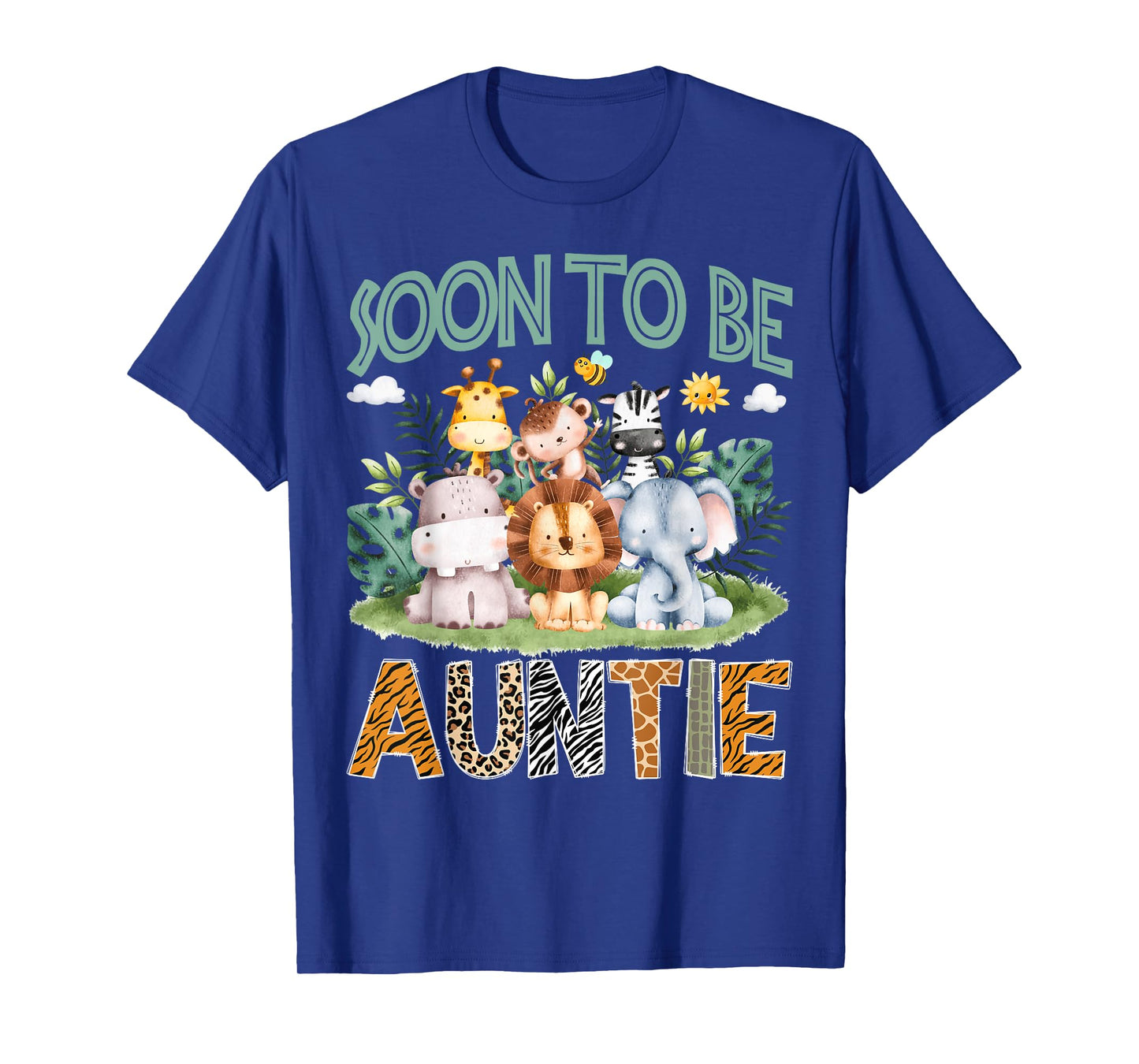 Soon To Be Auntie Animal Safari Jungle Gender Reveal T-Shirt