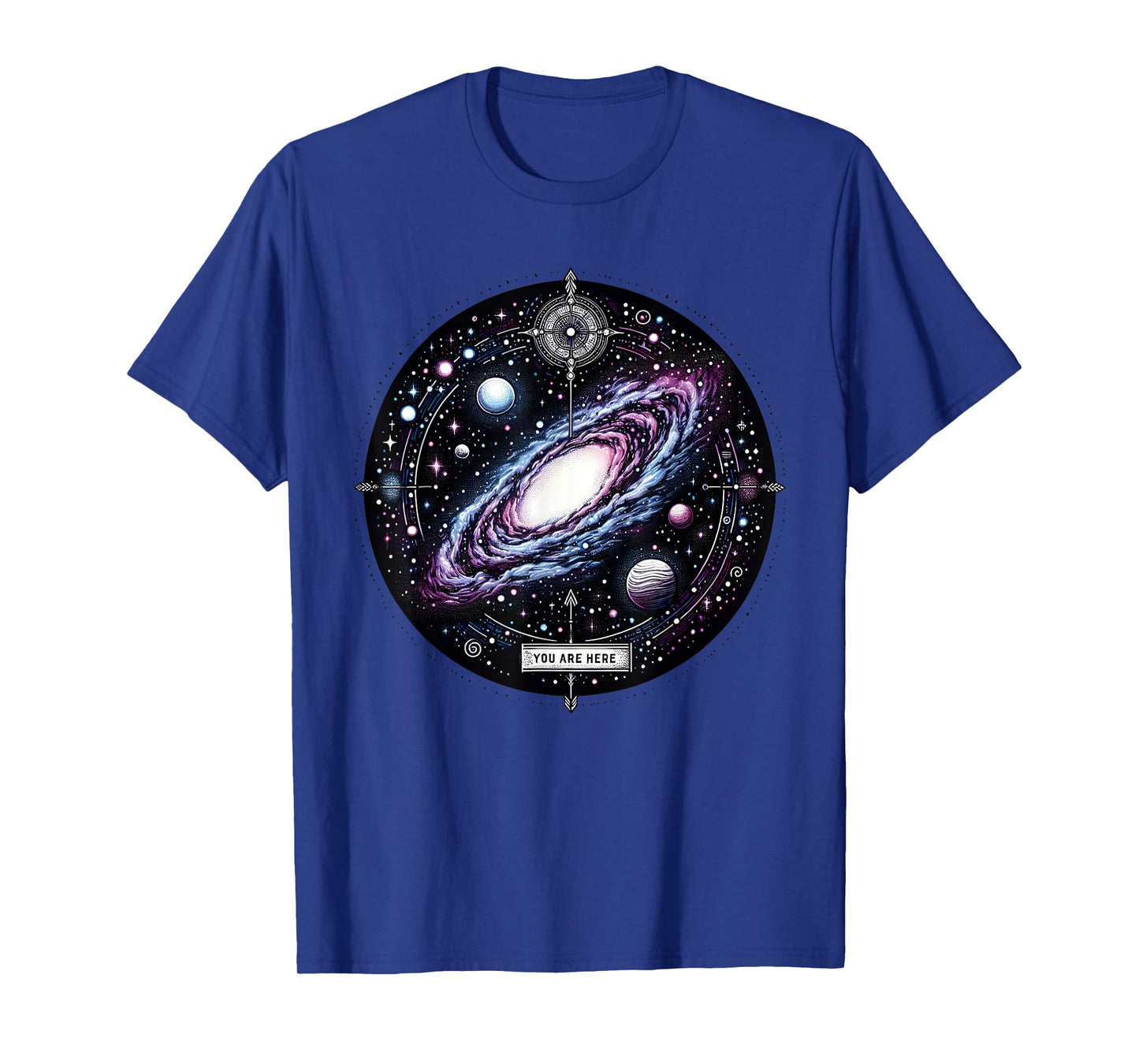 You Are Here Milky Way Funny Galaxy Astronomy Men Women Kids T-Shirt