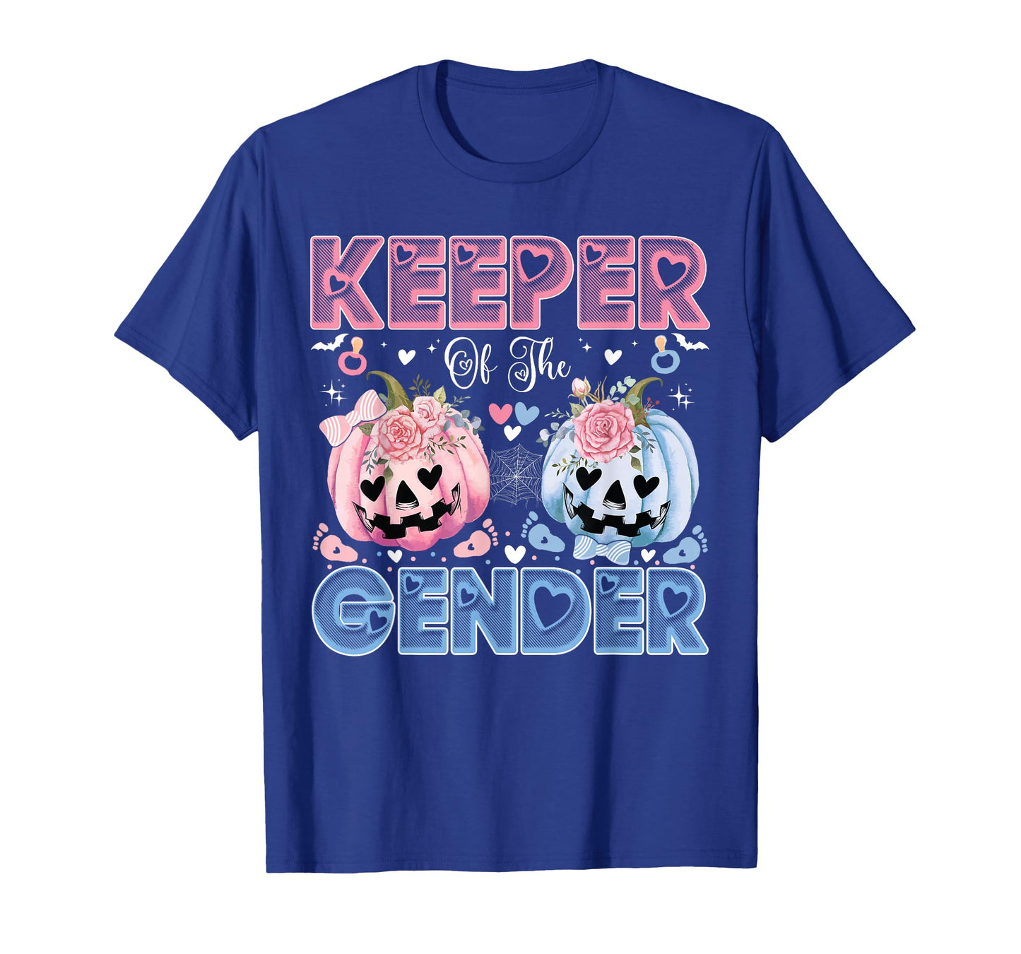 Keeper Of The Gender Pumpkin Halloween Baby Gender Reveal T-Shirt