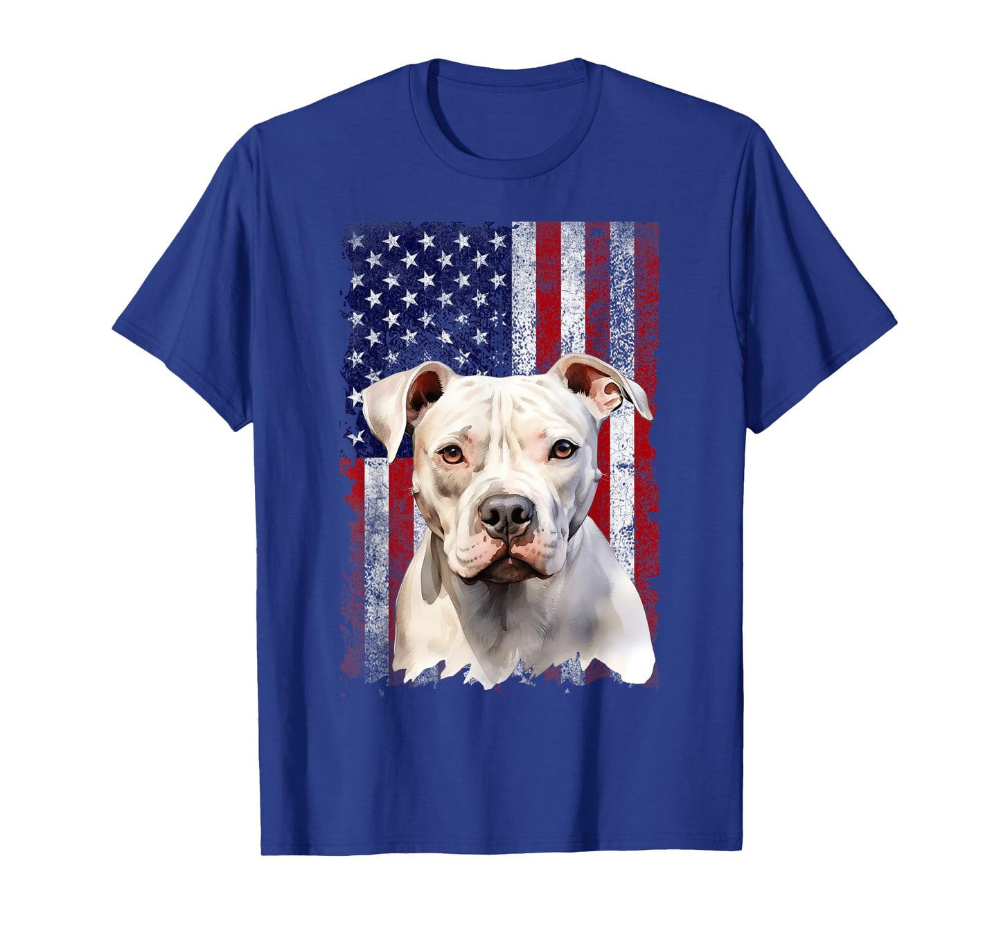 American Bulldog Dog 4th of July American Flag Patriotic T-Shirt for Men Women Kids