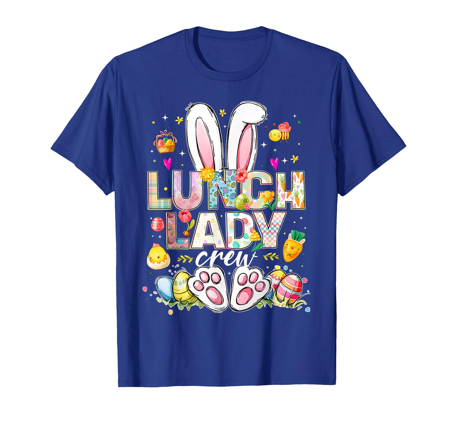 Lunch Lady Crew Funny Bunny Lunch Lady Cafeteria Easter Day T-Shirt