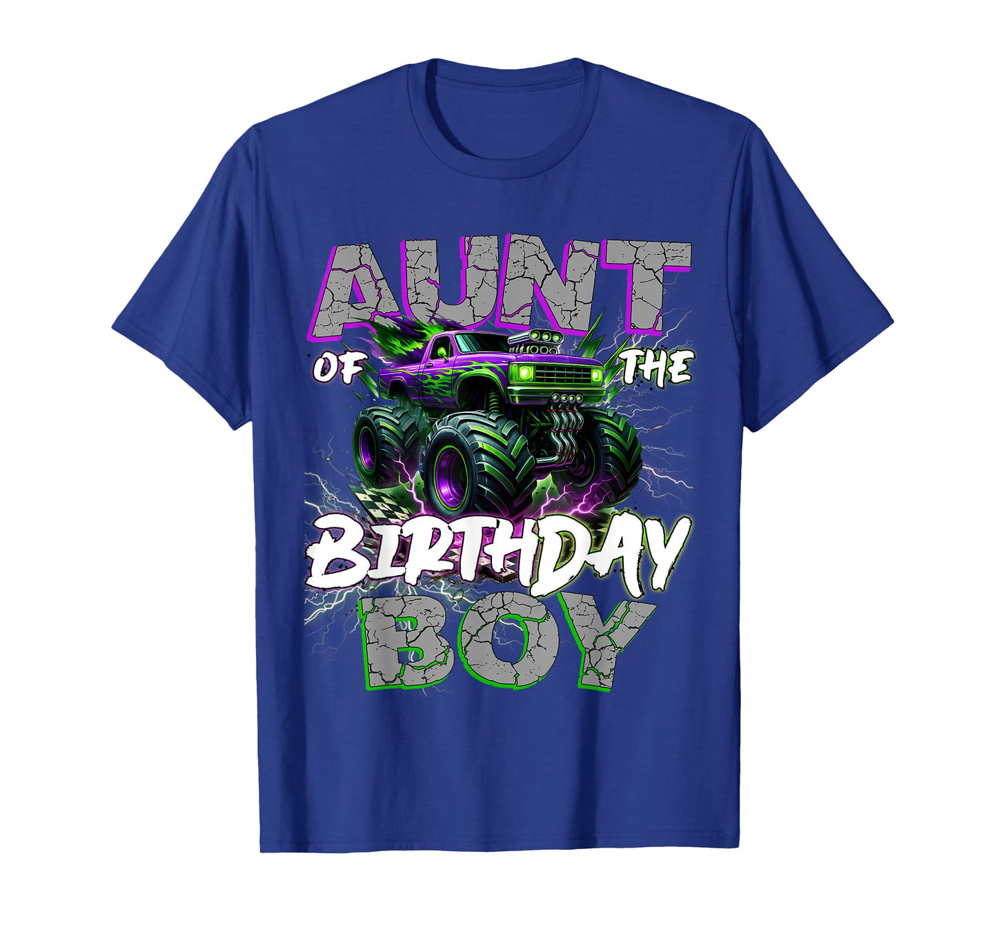 Aunt Of The Birthday Monster Truck Family Matching Party T-Shirt