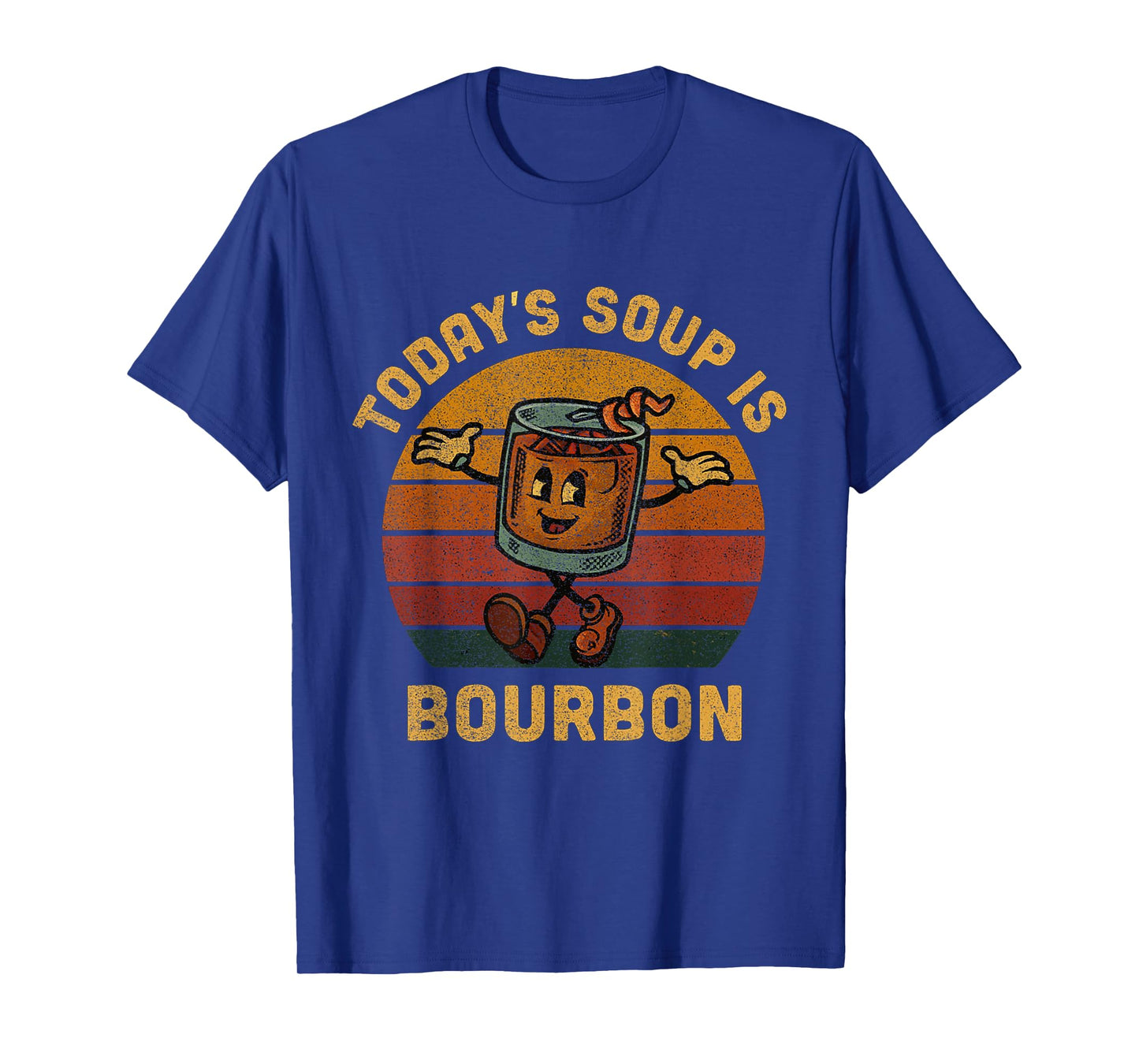Funny Bourbon Lover Today's Soup is Whiskey Vintage T-Shirt