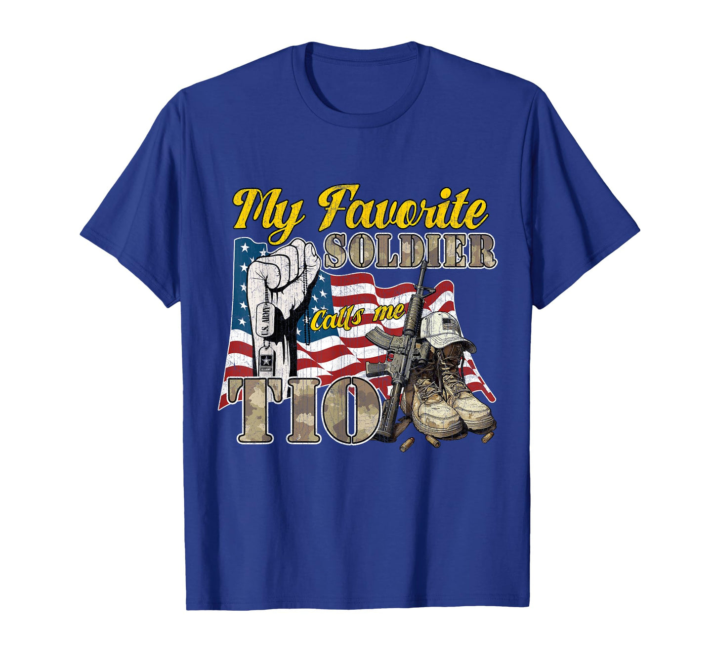My Favorite Soldier Calls Me Tio Proud To Be Military Uncle T-Shirt