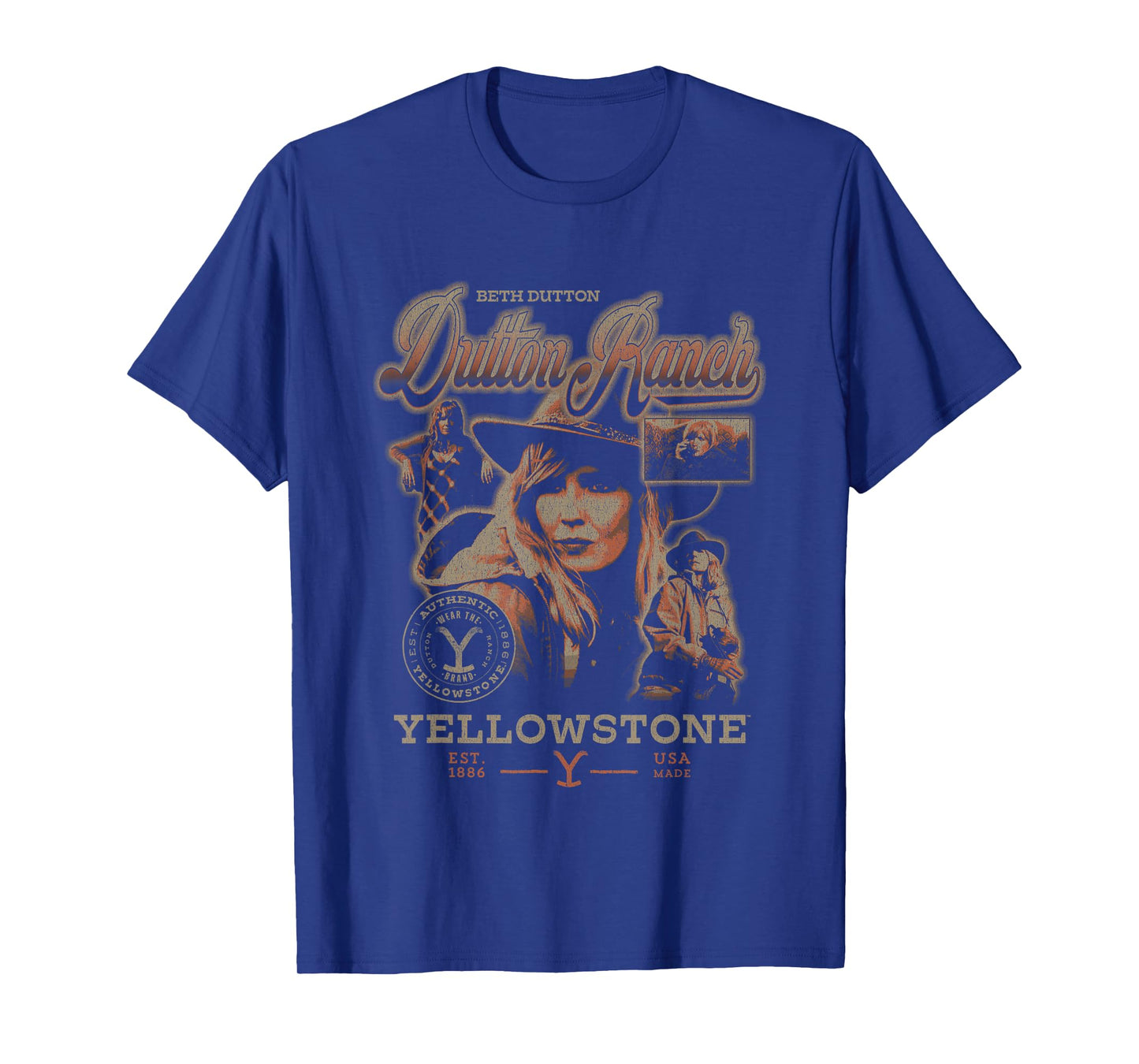 Yellowstone Iconic Beth Dutton Distressed Big Chest Poster T-Shirt