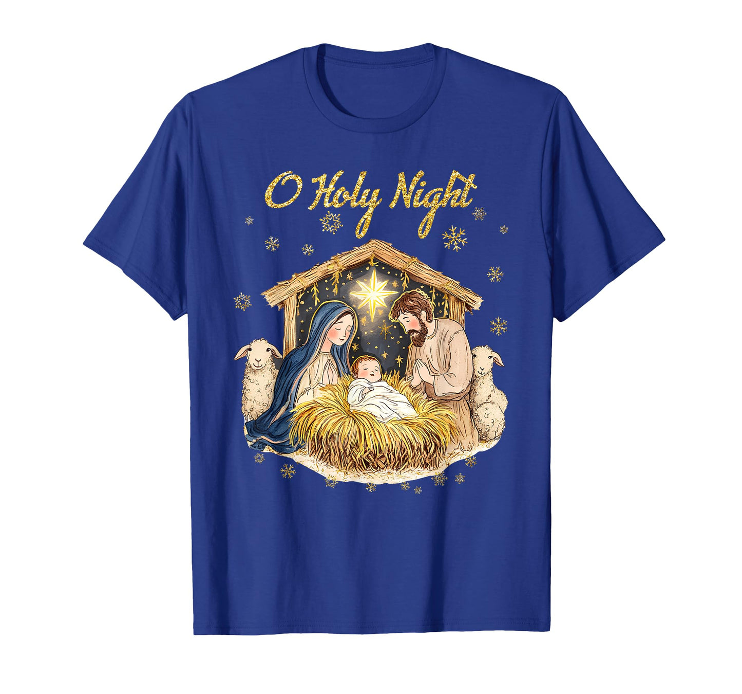 Oh Holy Night Religious Christmas Nativity Scene Funny T-Shirt