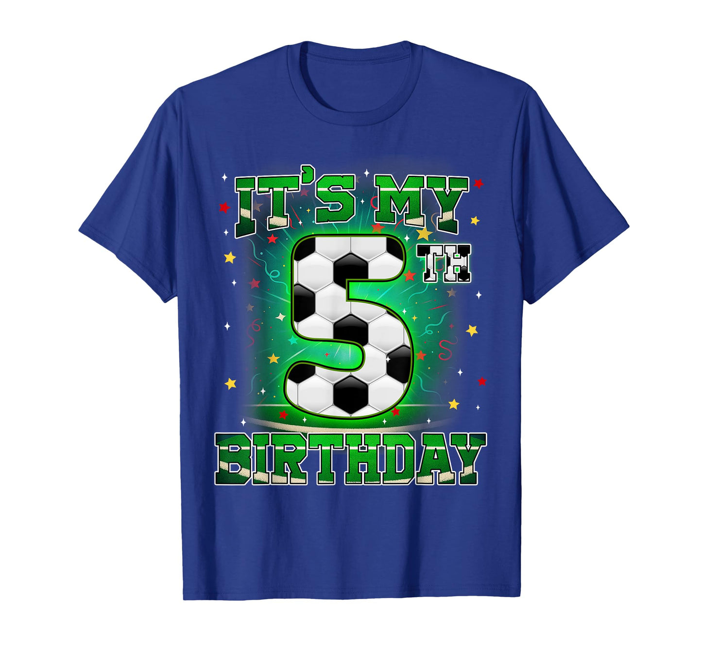 Its My 5th Birthday Boys Soccer 5 Years Old Party Matching T-Shirt