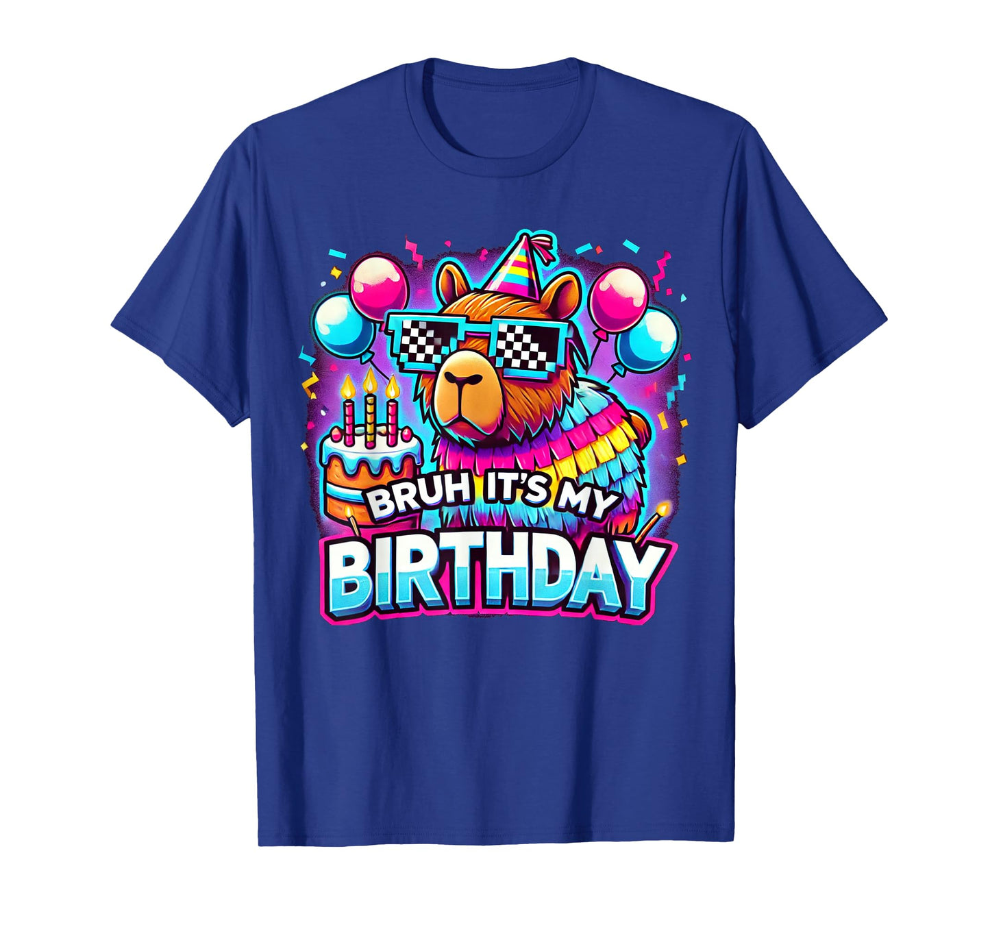 Bruh Its My Birthday Capybara Boy Family Party Bday T-Shirt