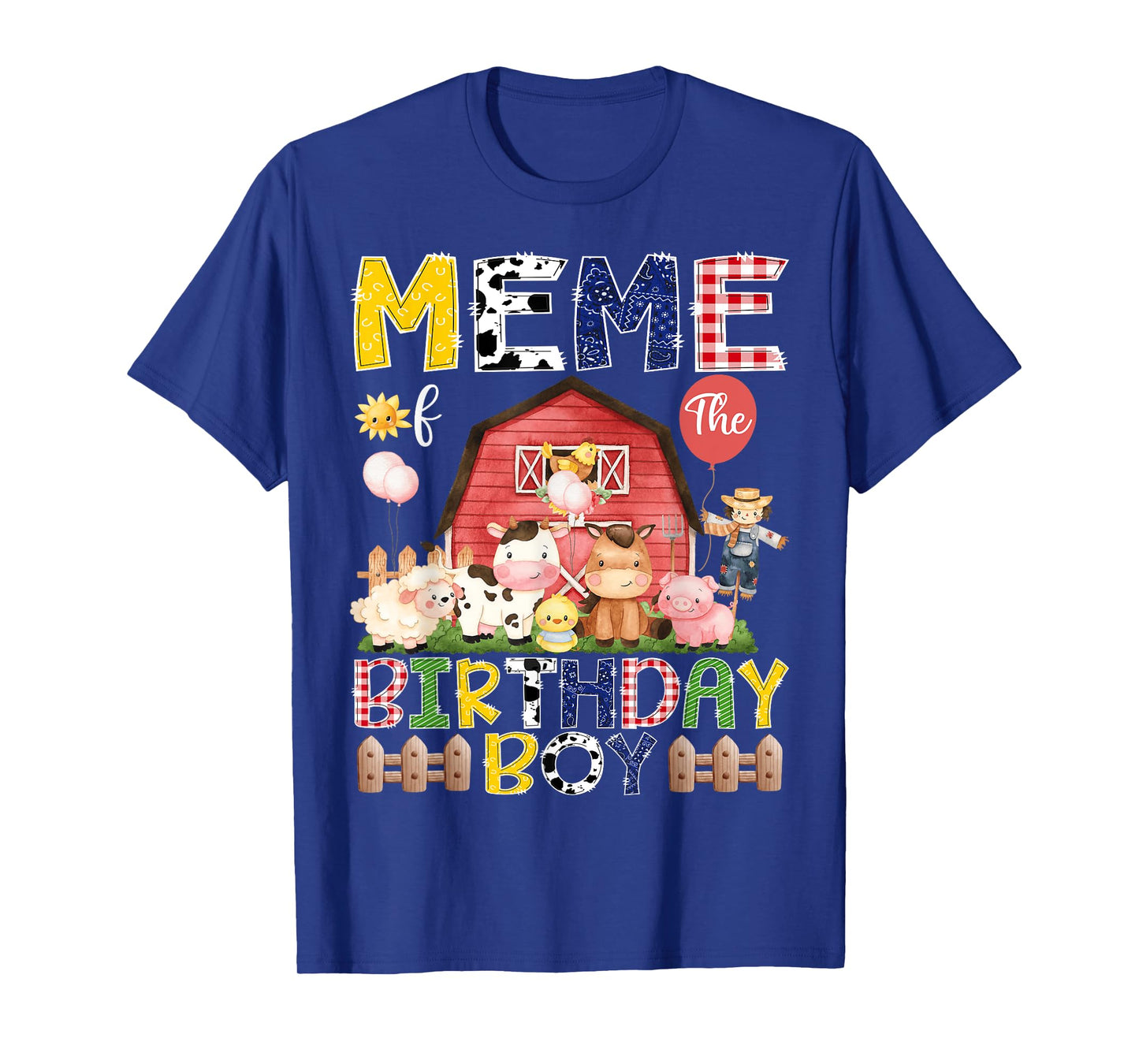 Meme Of The Birthday Boy 1St Birthday Red Cow Farm T-Shirt