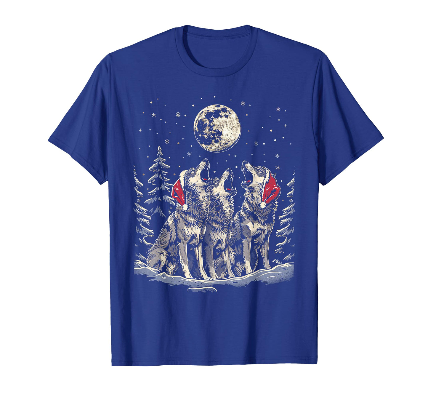 Wolf - Funny Merry Christmas Santa Matching Family Holiday T-Shirt