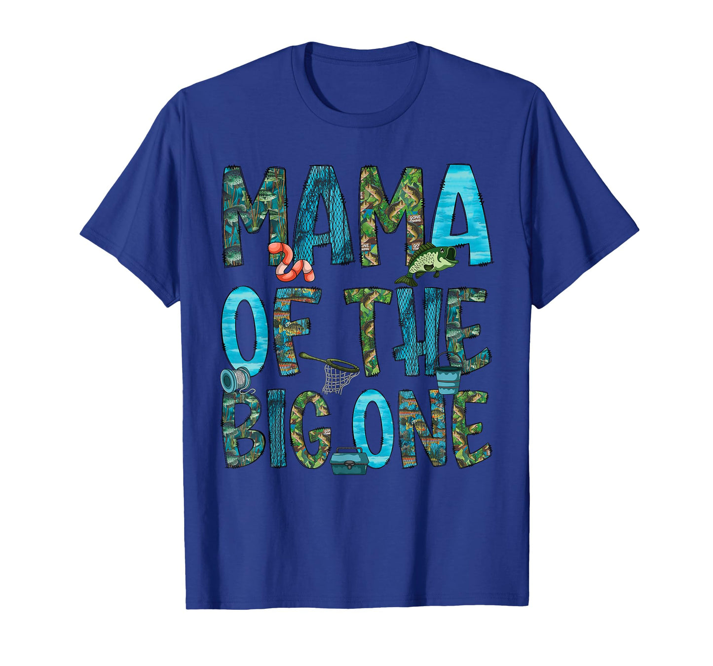 Mama Of The Big One 1st Birthday Party Fishing Matching T-Shirt
