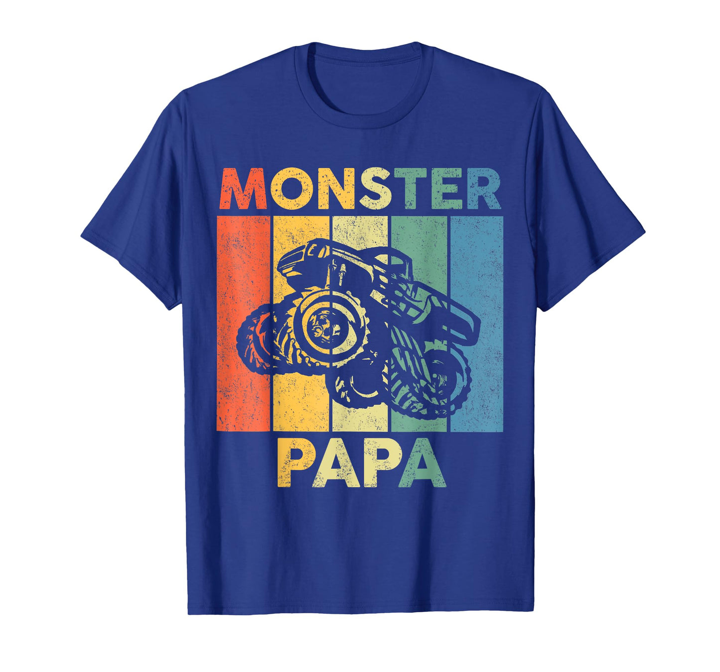 Monster Truck Retro Sunset Matching Family Store Papa Monster Truck Are My Jam Truck Lovers T-Shirt