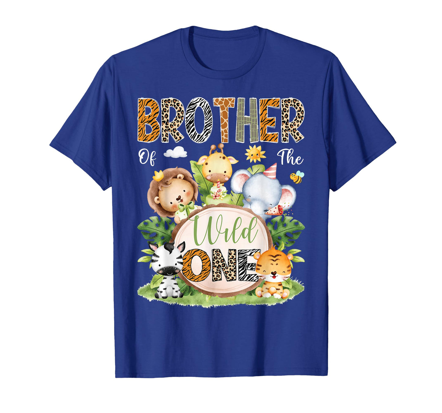 Brother Of The Wild One 1St Birthday Kids Safari Jungle T-Shirt