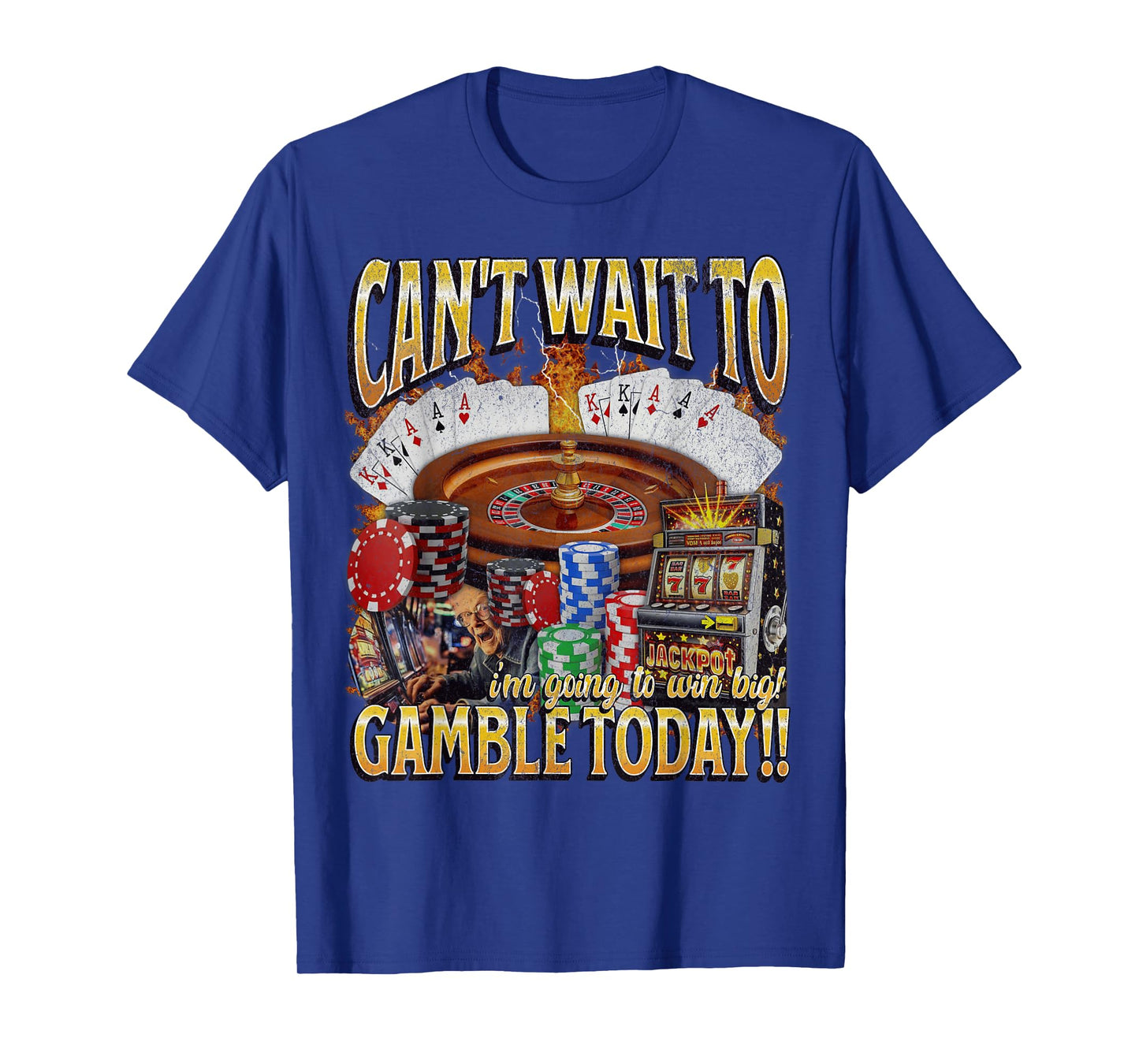 Can't Wait Funny Unhinged Gambling Bootleg Graphic T-Shirt