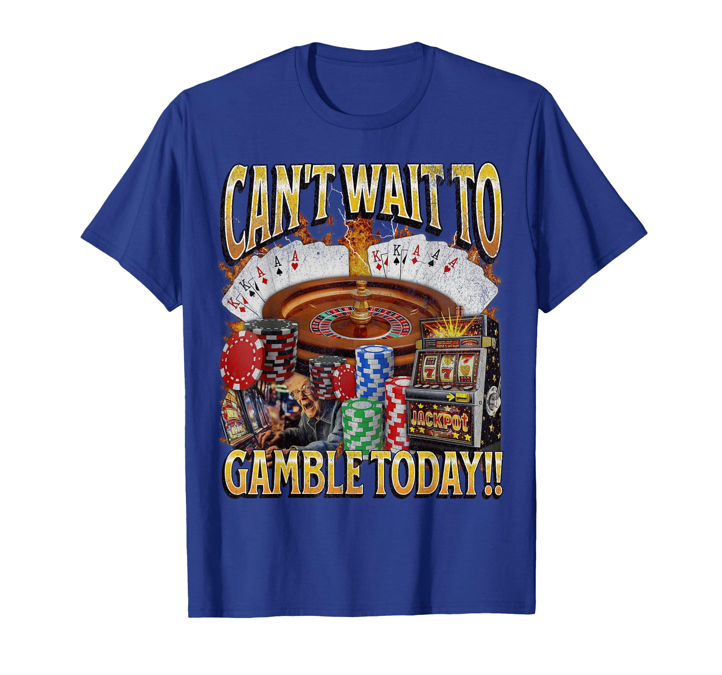 Can't Wait Funny Unhinged Gambling Bootleg Graphic T-Shirt