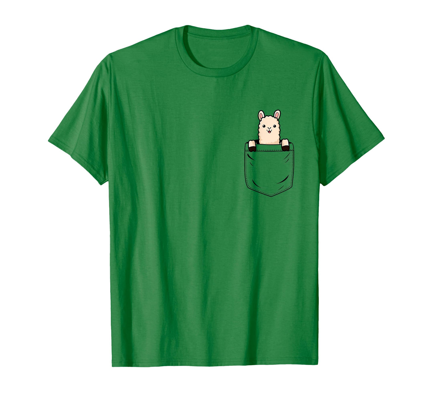 Llama Lovers Cute Funny Llama In Pocket T-Shirt