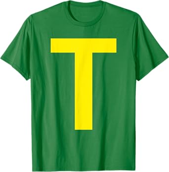 Letter T Funny Chipmunk Group Halloween Thanksgiving Costume T-Shirt