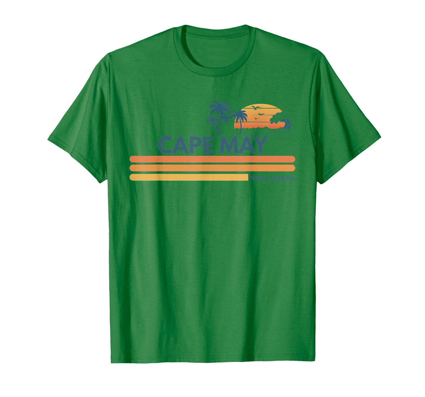 Cape May Beach New Jersey Summer Palm Tree Men Women T-Shirt