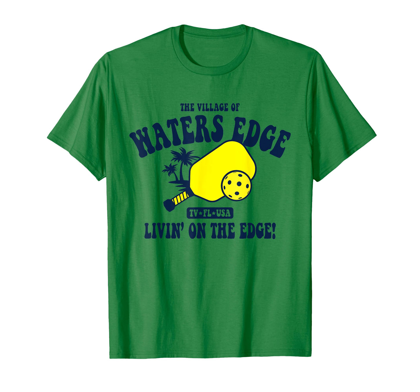 The Village of Waters Edge TV FL USA Pickleball Design T-Shirt