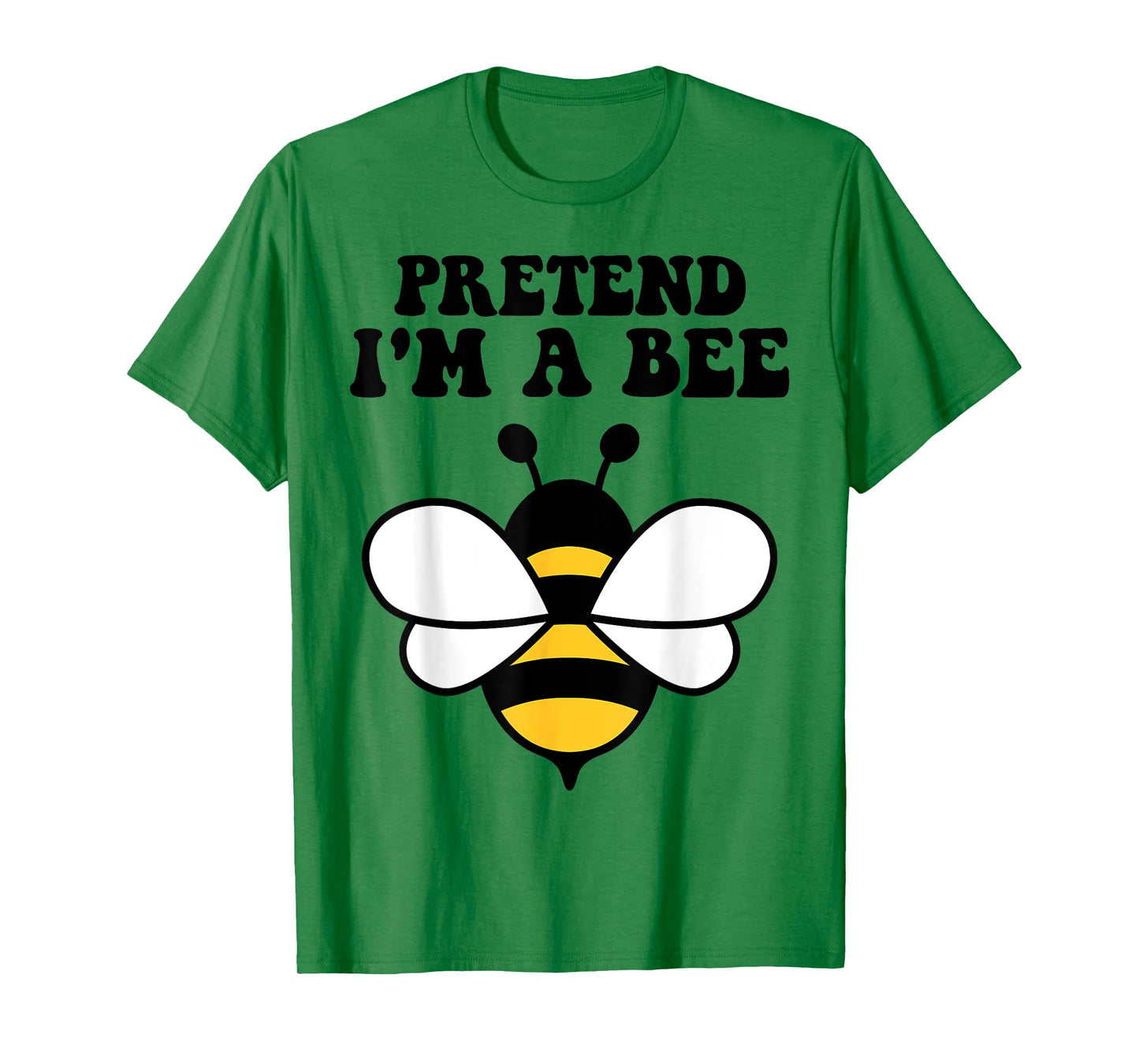 Halloween Yellow Costume Men Women Boys Pretend I'm a Bee T-Shirt