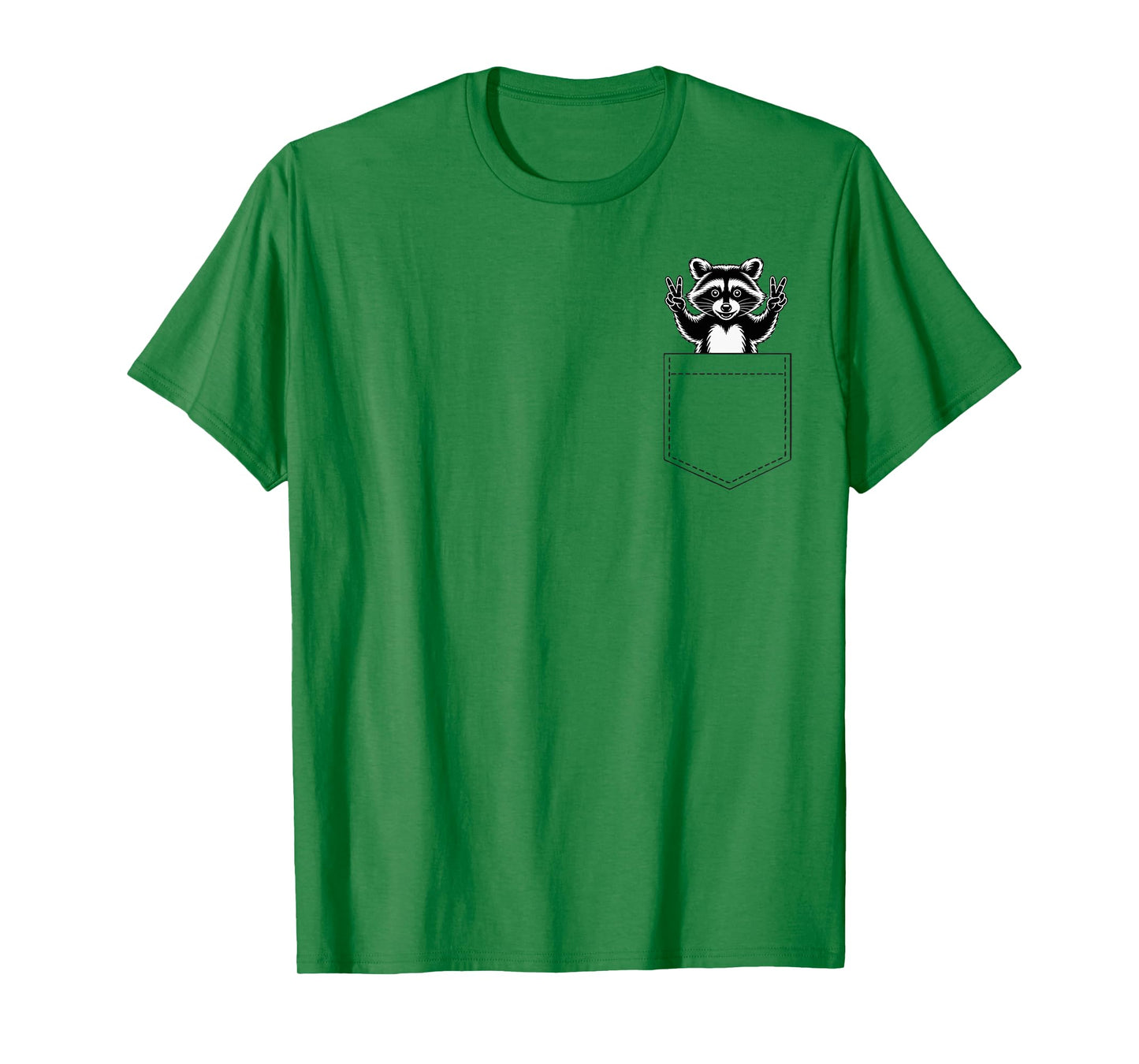 Cute Raccoon Pocket Funny Animal for Men Women Kids T-Shirt