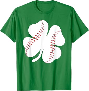 St Patricks Day Baseball Clover Lucky Shamrock Irish Gift T-Shirt