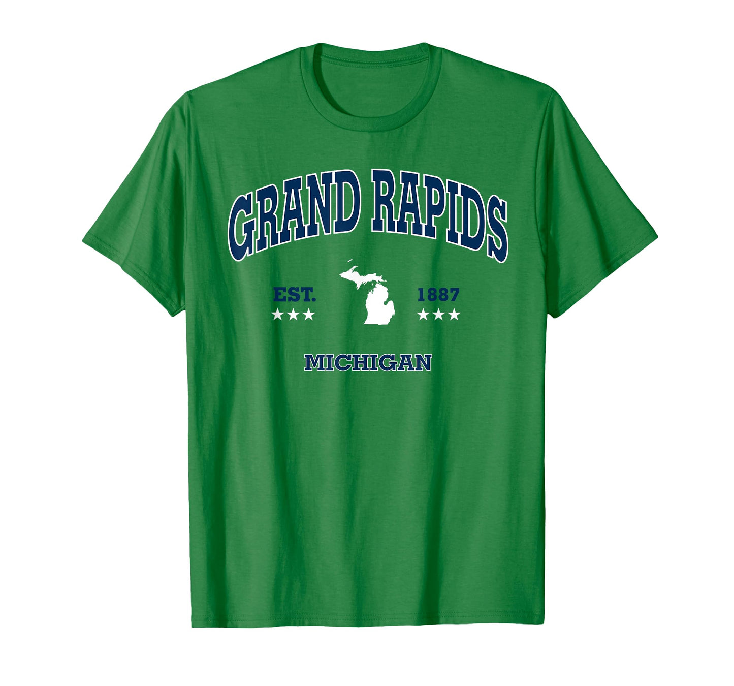 Grand Rapids Michigan MI Throwback Navy Vintage Athletic T-Shirt