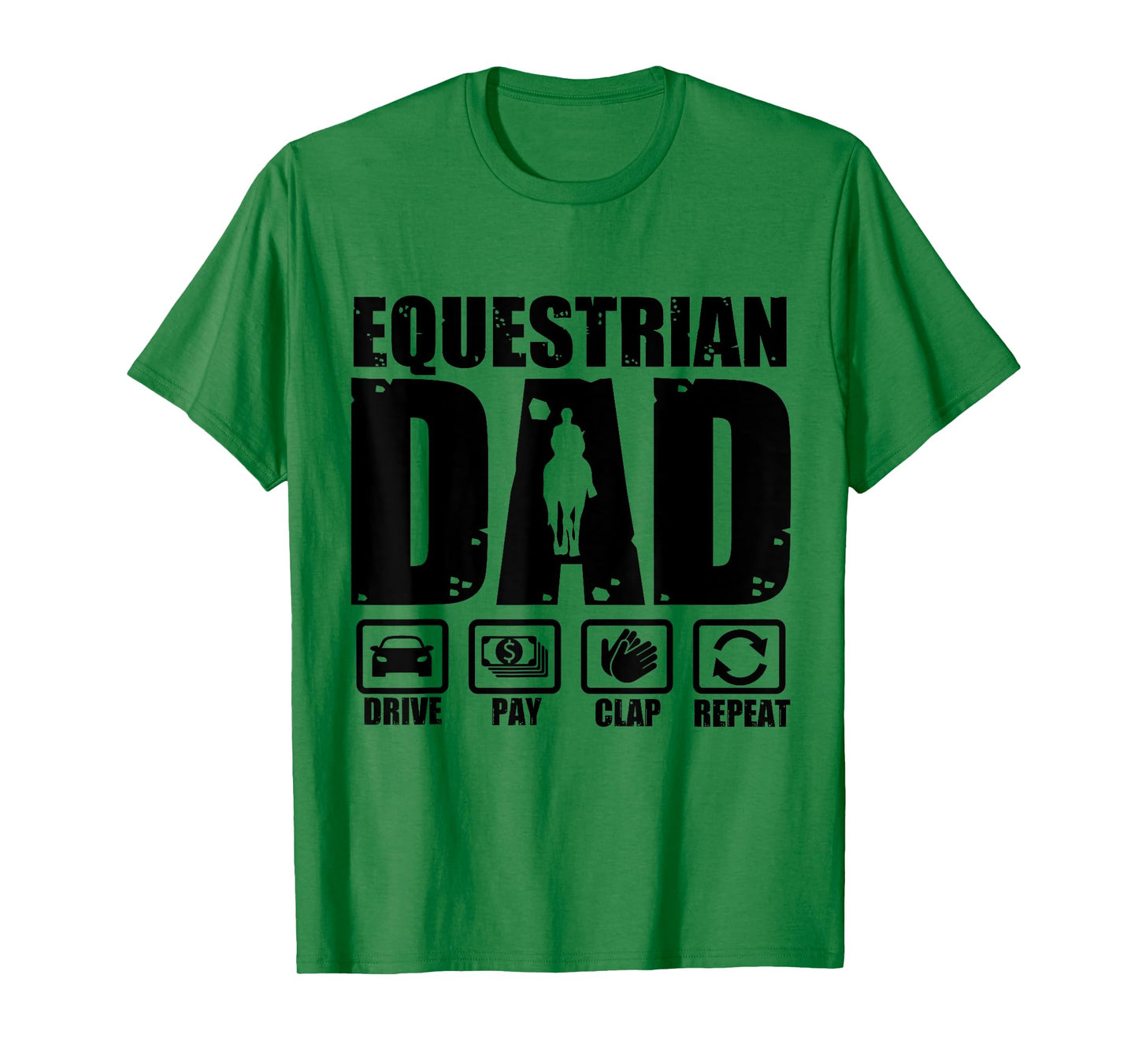 Funny Equestrian Dad Horse Rider Father Humor Fathers Day T-Shirt