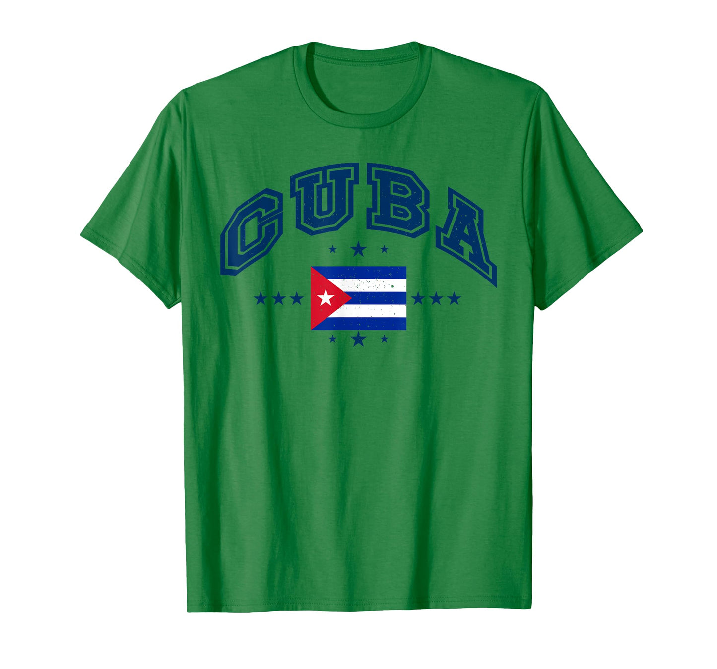 Retro Cuba Men Women Athletic Throwback Flag T-Shirt