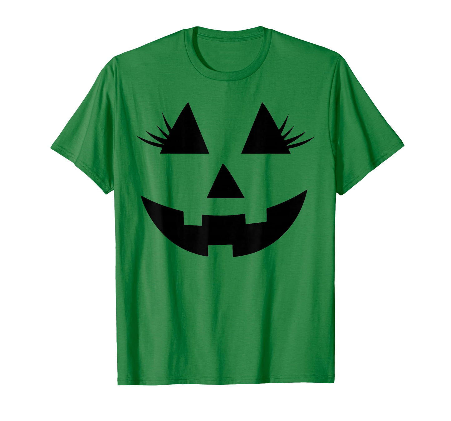 Funny Jack o Lantern pumpkin face eyelashes for Halloween T-Shirt