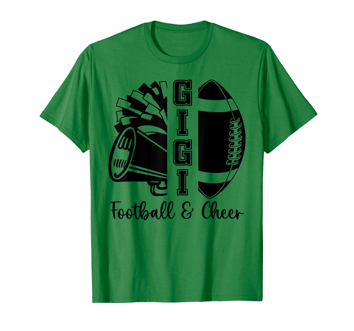 Football Cheer Gigi Grandma High School Cheerleader Pom Pom T-Shirt