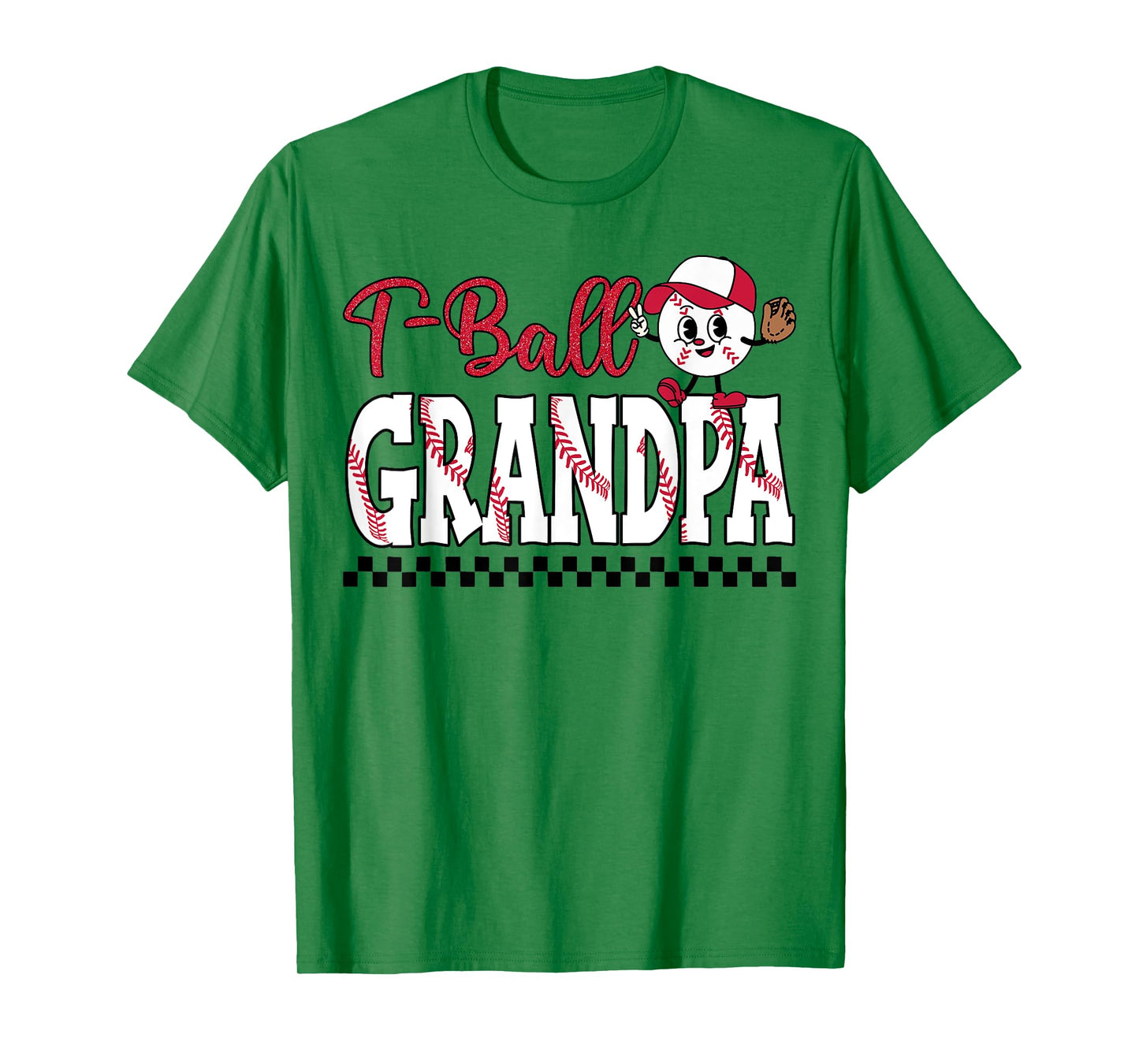 Tee Ball Grandpa Leopard Funny Tball Grandpa T-Shirt