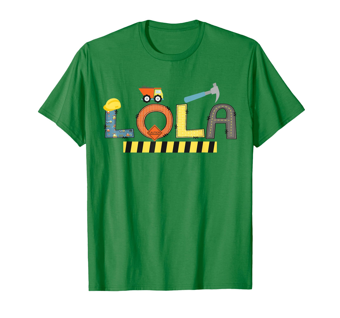 Lola Construction Birthday Kids Family Matching T-Shirt