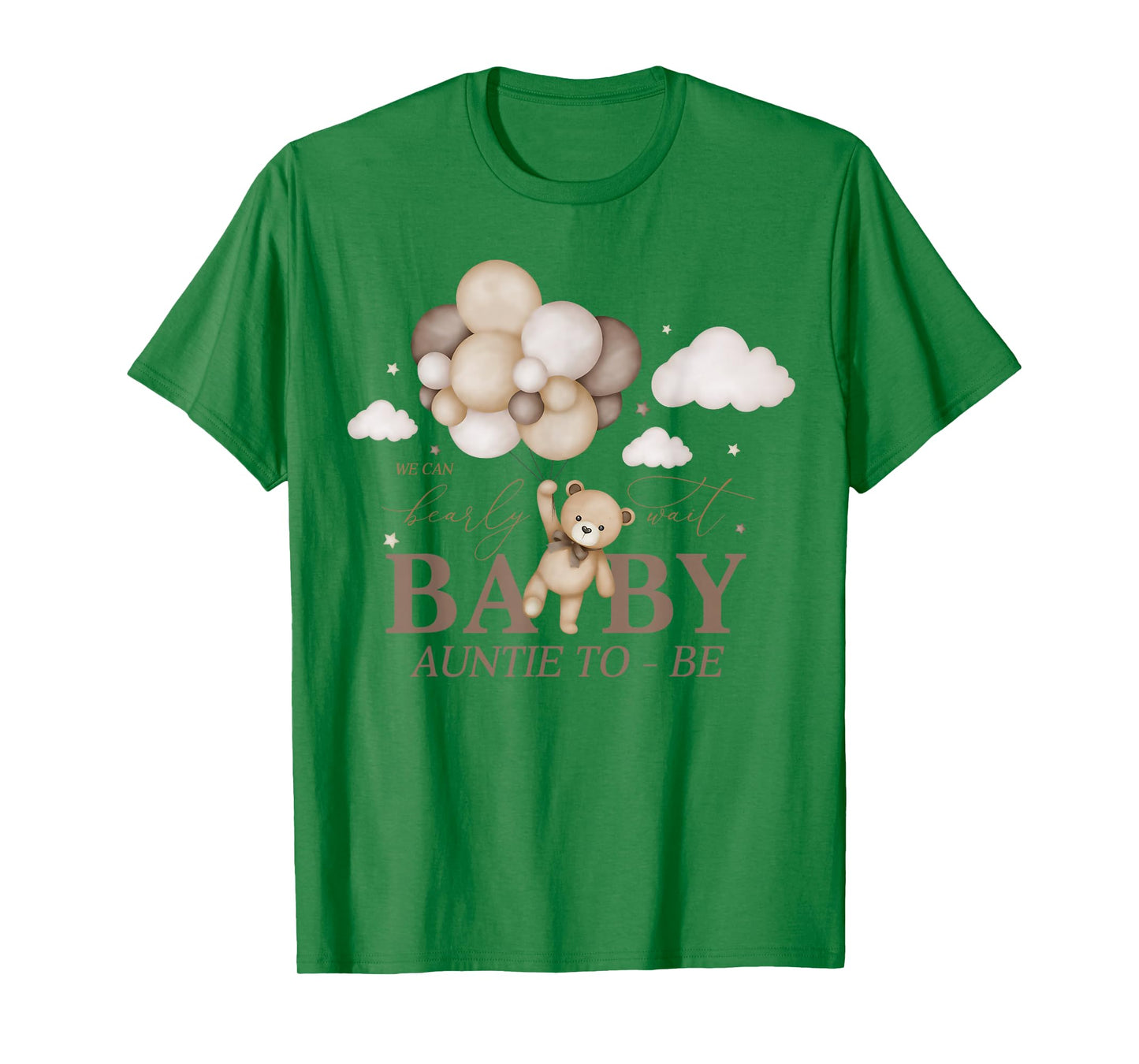 Auntie We Can Bearly Wait Baby Shower Bear Family Matching T-Shirt