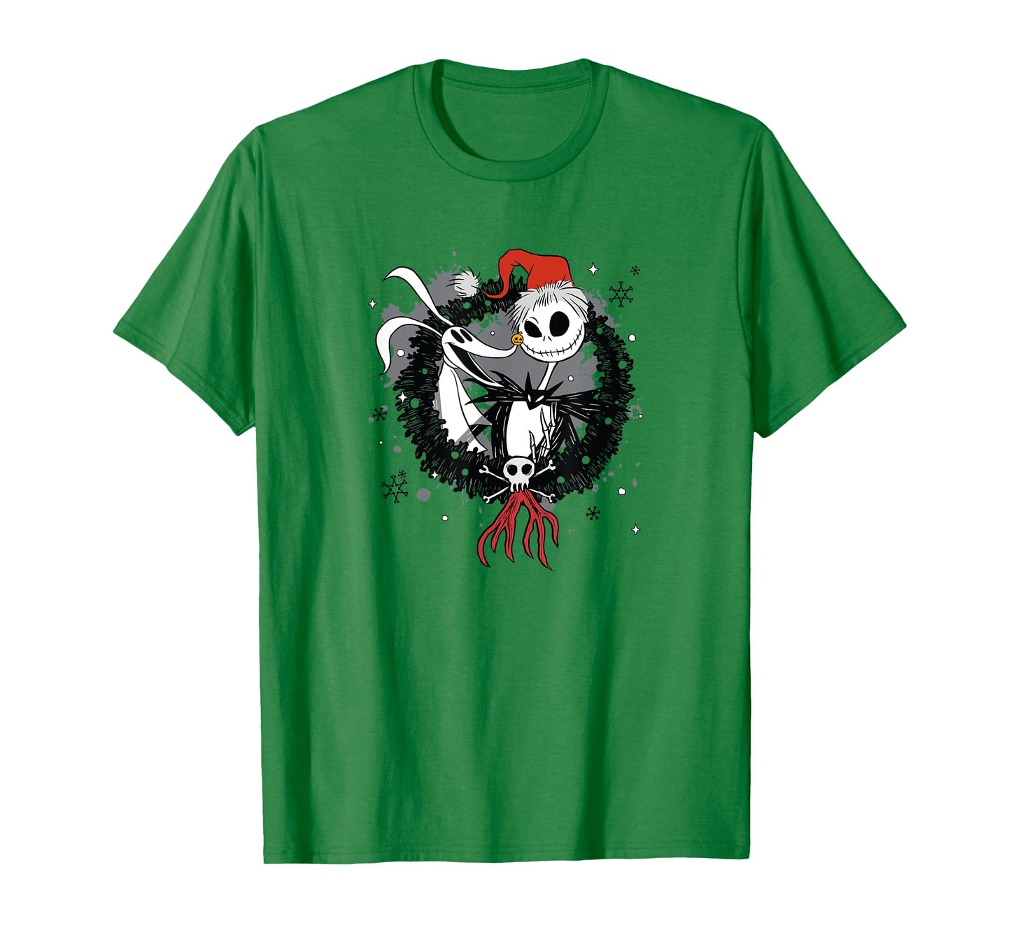 Disney The Nightmare Before Christmas Jack & Zero Wreath T-Shirt