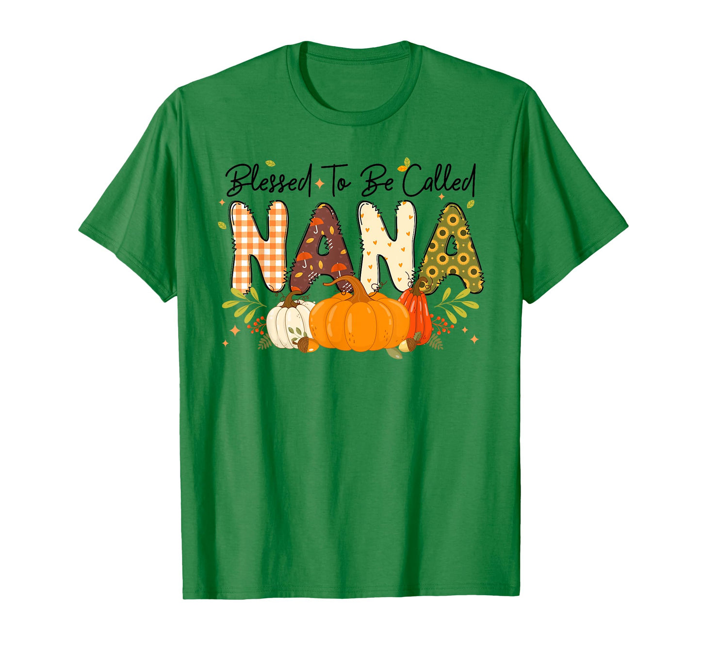 Blessed Nana Pumpkin Fall Autumn Thanksgiving Mom Women T-Shirt