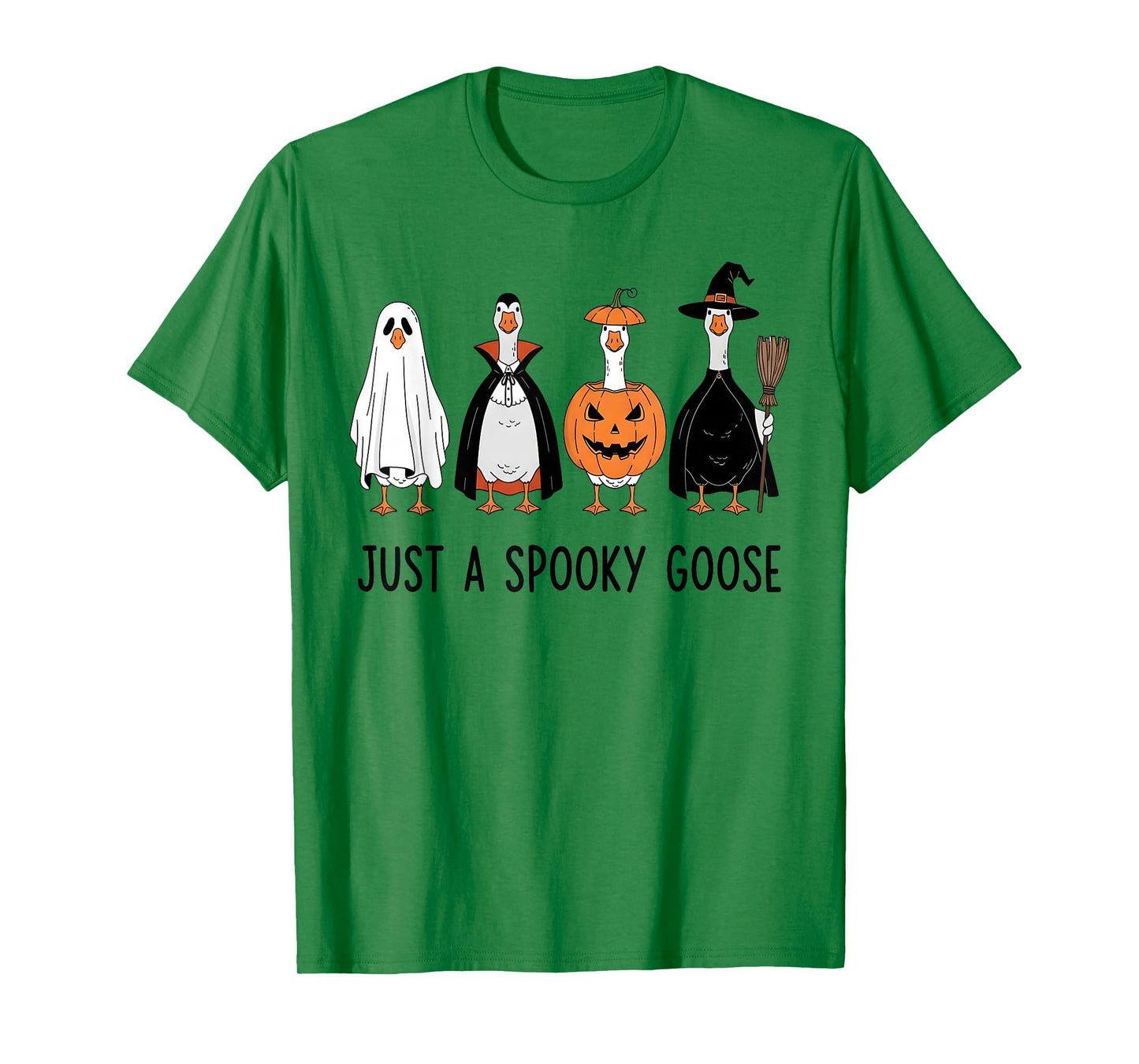 Just A Spooky Goose Halloween Silly Goose Funny Halloween T-Shirt