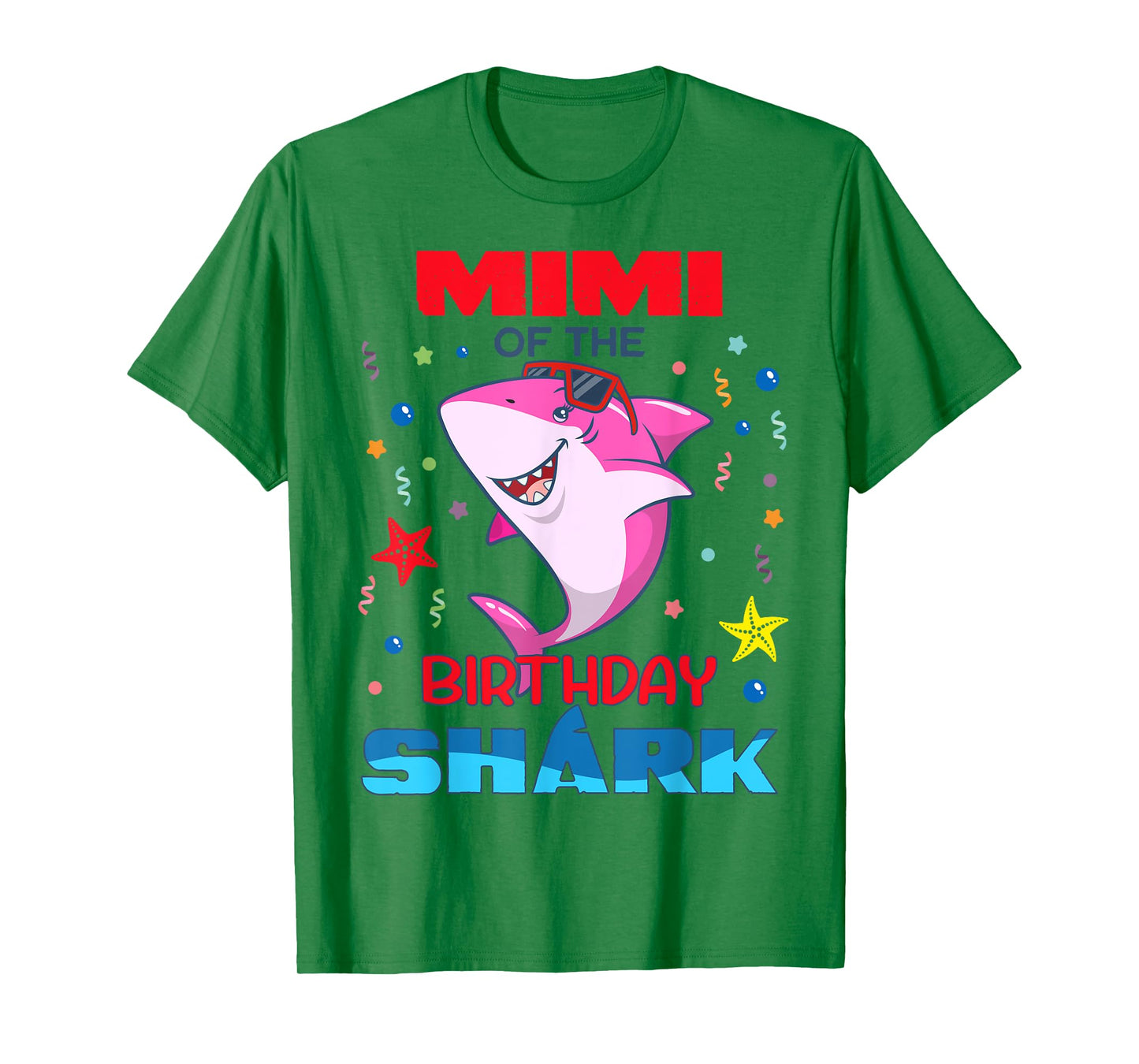 Mimi Of The Birthday Shark Kids Party Family Matching T-Shirt
