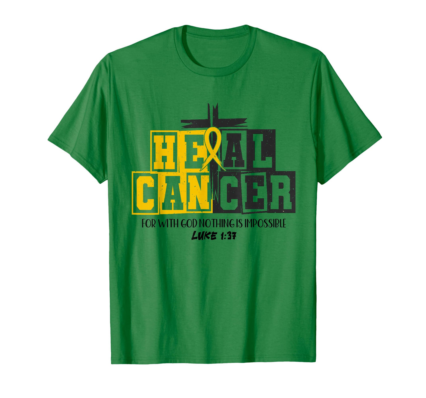 Heal Cancer Childhood Cancer Awareness God Christian Kids T-Shirt