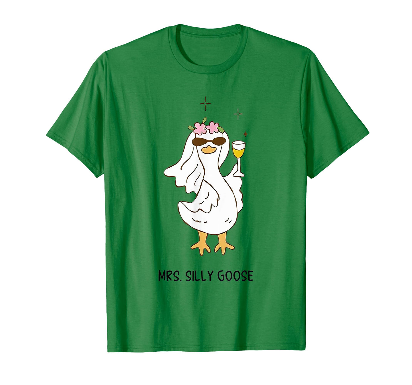 Mrs Silly Goose Bride To Be Wedding Drinking Bride Goose T-Shirt