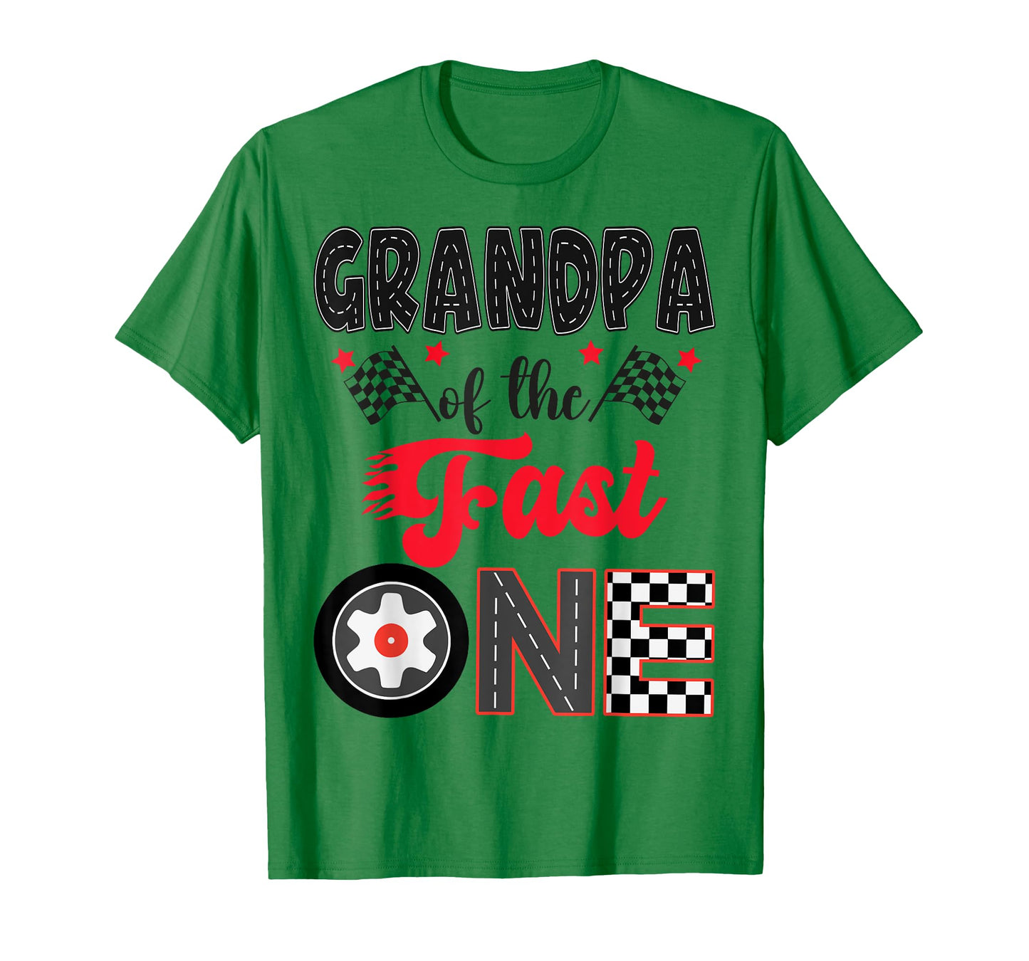 Grandpa Of The Fast One Car Racing Dad 1St Birthday Boy T-Shirt
