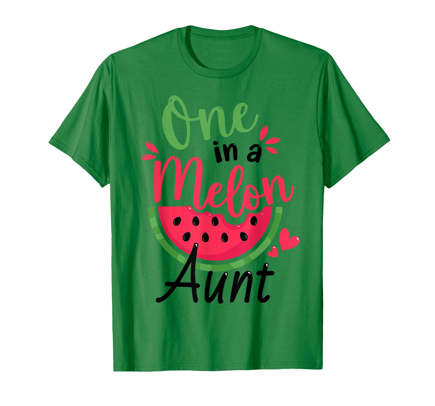 One in a Melon Aunt 1st Birthday Party Family Matching T-Shirt