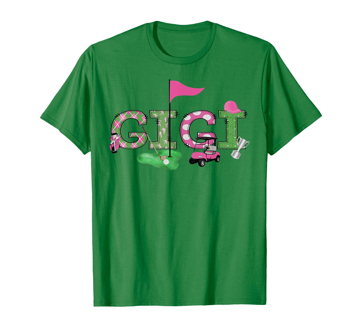 Golf Gigi Pink Hole in One Golf 1St Birthday Girl T-Shirt