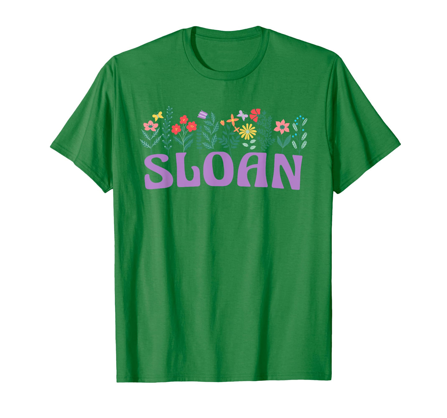 Wildflower Floral Sloan First Name Mother's Day Women T-Shirt