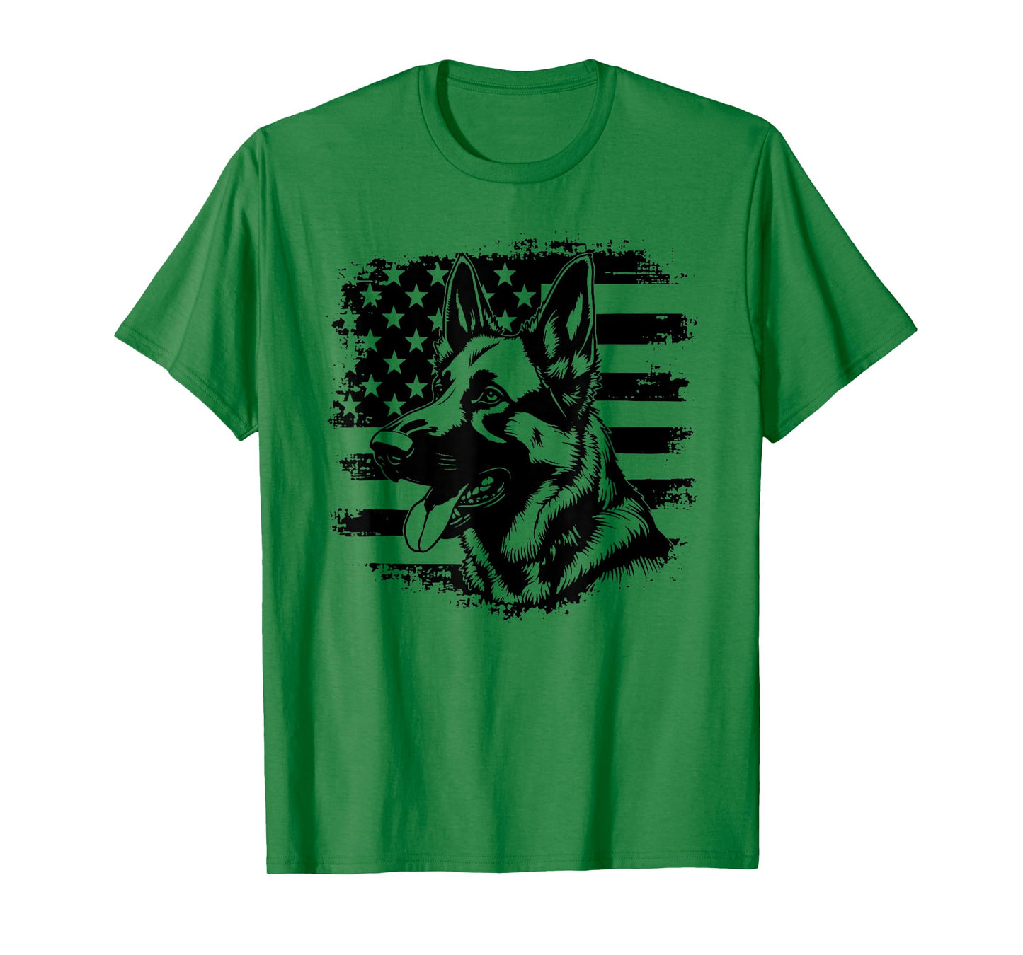 German Shepherd USA Flag Sunglasses Patriotic 4th of july T-Shirt